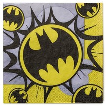 Batman Classic Lunch Dinner Napkins Birthday Party Supplies 16 Per Package NEW - £3.07 GBP