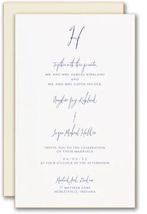 Monogrammed Initial Wedding Invitations Gold Edge Modern or Traditional Fonts - £242.92 GBP