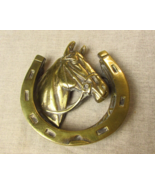 Vintage Brass Equestrian / Horse / Horse Shoe Door Knocker - $38.18