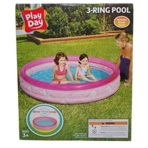 Kids Inflatable Swimming Pool Pink Unicorn Graphics 65&quot; - Play Day - $9.88