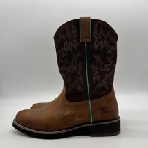 Ariat Delilah 10021457 Womens Brown Leather Pull On Western Boots Size 8 B - £43.05 GBP