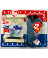 TY ORIGINAL Lefty The Donkey Beanie Baby **IN ORIGINAL PACKAGING Tag Err... - £376.52 GBP