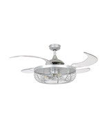 Fanaway Carbondale 48-inch Gray Silver and Clear Ceiling Fan with Light - $271.62