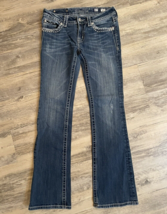 MISS ME Bootcut Embellished Jeans JE5180B3L Women&#39;s  Size 27x31 pants Dark Wash - £17.59 GBP