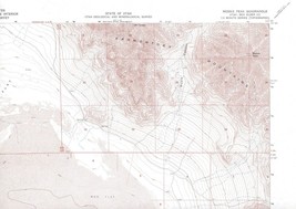 Messix Peak Quadrangle Utah 1968 USGS Topo Map 7.5 Minute Topographic - $23.99
