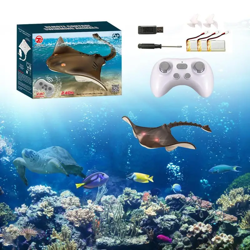 Robot Fish Toy Diving Toys Devil Fish Shape Remote Control Swim Toys Flexible - £31.85 GBP+