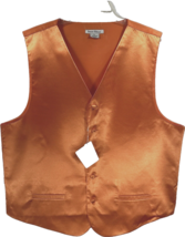 Daniel Ellissa Men&#39;s Orange Vest 5 Buttons White Back Polyester Sizes XL... - $19.99