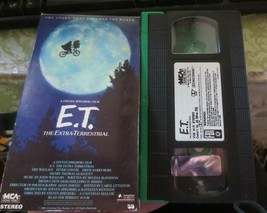 E.T. The Extra Terrestrial VHS Tape 1988 Green Edge Hologram Spielberg - £7.56 GBP