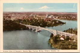 Canada Ontario Keewatin Kenora New Highway Bridge Stamped Vintage Postcard - £7.34 GBP