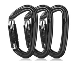 Carabiner for Climbing  Reliable and Heavy-Duty Locking Carabiner  2 Packs OF 3 - £14.68 GBP