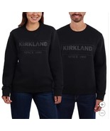 Kirkland Signature Mens Womens Sweatshirt Black Logo Crewneck Long Sleev... - $63.18 CAD