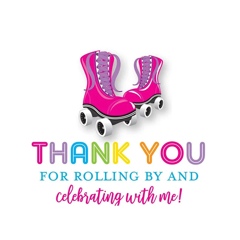 Sporting 5pcs Thank You gift favor bags Roller Skating Skate Disco 80s Retro the - £19.24 GBP