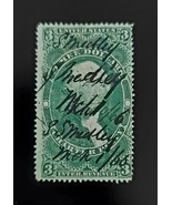 1862-71 $3 U.S. Internal Revenue, Washington, Scott R85c, Charter Party,... - $128.48 MXN