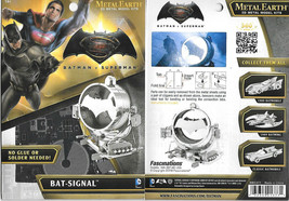 Batman V Superman Movie Bat-Signal Metal Earth 3-D Laser Cut Steel Model Kit NEW - £9.30 GBP