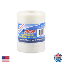 AFW Waxed Polyester Rigging Floss, 70 lb Test, Natural, Approx 1 lb, 666 yd - $87.79
