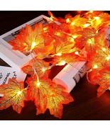 Fall Decor String Lights for Home, 2Pack 20Ft 40LED Fall Garland Lights,... - £11.65 GBP