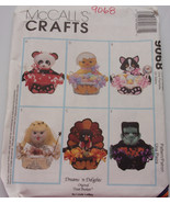 McCall’s Treat Baskets Panda Cat Turkey Chick Angel Frank #9068 Uncut 1997 - $6.84 CAD