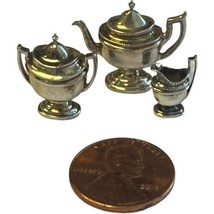 Pete Acquisto Silver Co. Sterling Tea Set McMullin Dollhouse Miniature 1:12 - £260.61 GBP