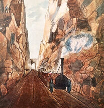 1958 Iron Wheeled Kettle Train Railroad Art Life Magazine Page Vintage D... - $18.07 CAD