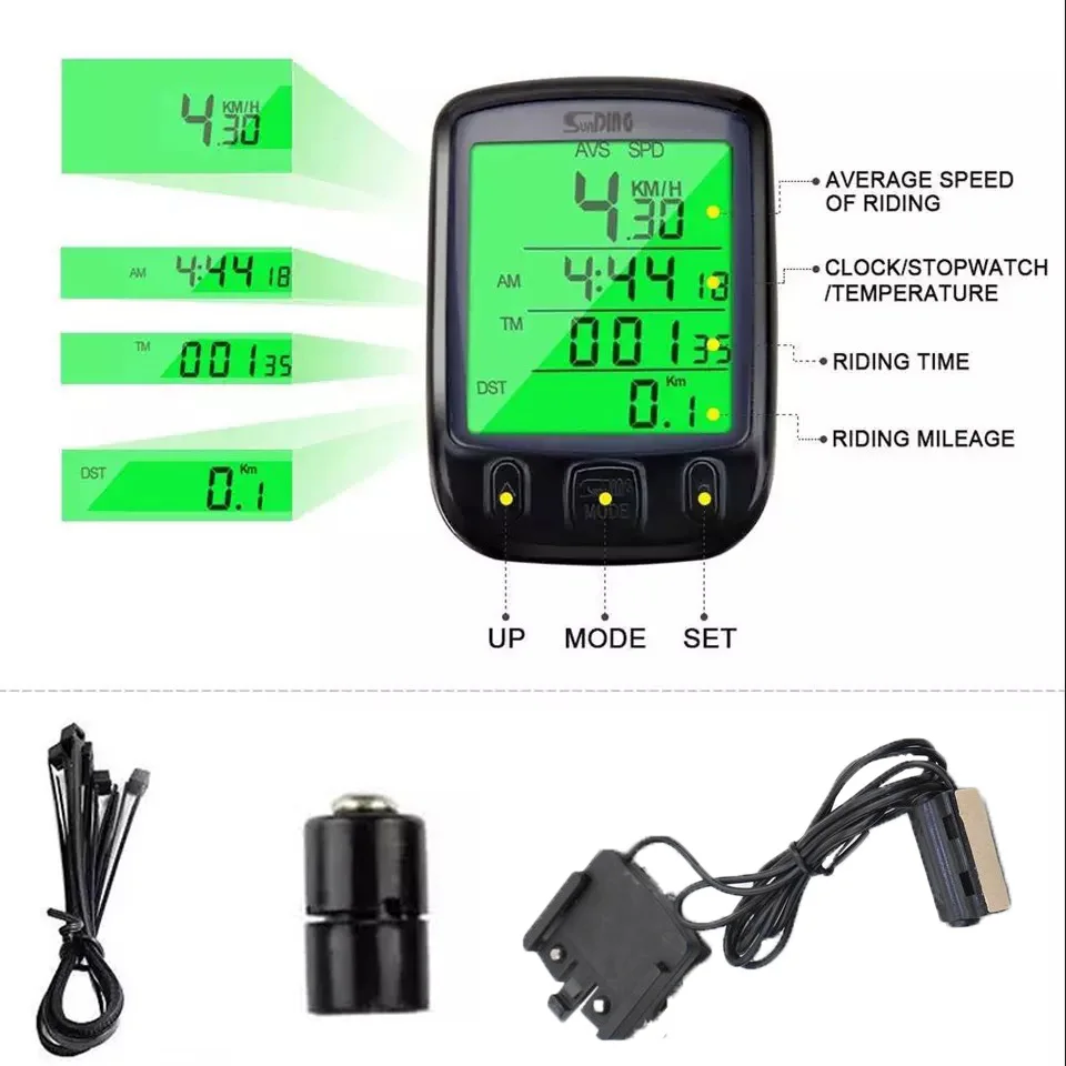 Waterproof Bicycle Computer Wired Road MTB Bike Cycling Odometer Stopwatch Speed - $37.88