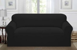 Kathy Ireland Daybreak Sofa Slipcover Black Form-fitting design cover Pr... - $35.62