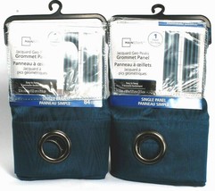 2 Mainstays Grommet Panel Easy to Hang 105090 Ink Blue 52&quot; X 84&quot; Polyester - £36.62 GBP