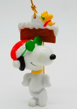 Peanuts Snoopy &amp; Woodstock Whitmans Christmas ornament holiday PVC Figurine - £7.86 GBP