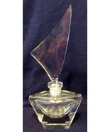 Beautiful 9 Inch Tall Hand Cut Lead Crystal Sailboat Stopper Perfume  Bo... - $101.87 CAD