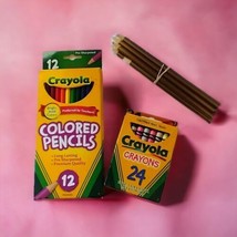 Crayola Lot Kids Teacher Arts Crafts Colored Pencils Crayons Drawing Hom... - $6.91