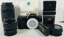 Minolta Maxxum 3xi with 2 Lens, Converter, Flash - 1.7X - 35-80mm - 75-3... - £62.28 GBP