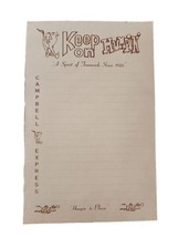 Campbell Express 66 Pack Of 5  &quot;Keep On Humpin&#39;&quot; Notepad 8.5&quot; X 5.5&quot; Vin... - £7.55 GBP