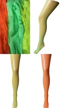 Daisy Flower Ditsy Dot Patterned Lace Net Fishnet Tights Vintage Vibrant Neon HA - £4.91 GBP