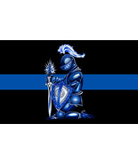 Thin Blue Line Police Decal Kneeling Knight Thin Blue Line Sticker Vario... - £3.88 GBP+