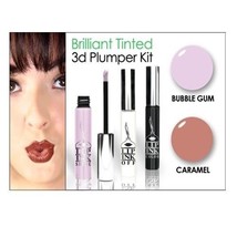 An item in the Health & Beauty category: LIP INK  Smearproof 3D Lip Plumper & Lipstick Kit - Caramel/Bubblegum