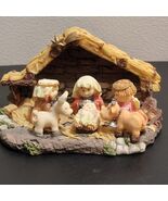 Small Tabletop Shelf One Piece Nativity Scene Resin 6.5&quot; x 3.5&quot; - $321.43 MXN