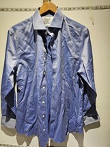 CHARLES TYRWHITT Blue Long Sleeve Shirt size 16/33In Mens  Slim Fit - $18.00