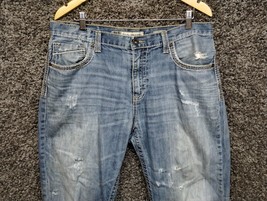 Buckle BKE Jeans Men 36 R Blue Tyler Straight Leg Whiskered Casual Pants - £28.91 GBP