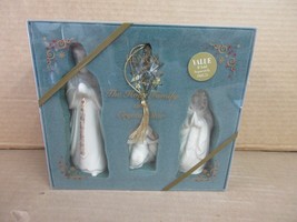 Lenox China Jewels Collection The Holy Family Crystal Star Nativity  - £140.80 GBP