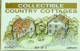Collectible Country Cottages - School &amp; Library - Resin (1992) - NIB - £10.46 GBP