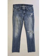 Lucky Brand Jeans Sweet N Straight Women’s Size 2/26 Blue Destroyed Leat... - €16,50 EUR