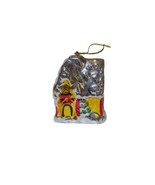 Ceramic Christmas Tree Village House Metallic Glaze Ornament 2 1/4” X 2”... - £9.26 GBP