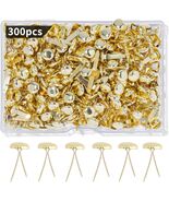 Fasteners, 300 Pcs Brads for Paper Crafts, Small Brads Metal Gold Brads ... - $7.79