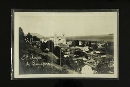 Vintage Real Photo Postcard RPPC Village Sainte Anne de Beaupre Quebec Canada - £8.86 GBP