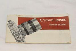 Canon Lenses Directions and Tables 1955 Booklet  Canon II-S - €13,56 EUR