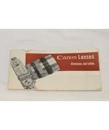 Canon Lenses Directions and Tables 1955 Booklet  Canon II-S - €13,45 EUR