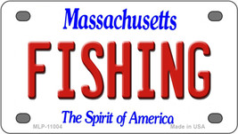Fishing Massachusetts Novelty Mini Metal License Plate Tag - $284.59 MXN