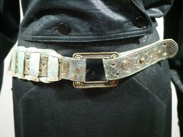 VTG Y2K Leatherock Belt Woven Fold Over Design Teal Color Size 36 Retro Boho - £35.95 GBP