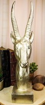 Ebros Golden African Gazelle Antelope Bust Head Sculpture with Trophy Ba... - $32.99