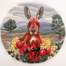 Red Kangaroo long stitch kit designed by Helene Wild. New condition. - $75.25