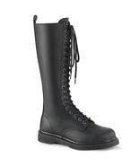 DEMONIA BOLT400/BVL Mens Goth Military Punk Combat Lace Up Knee High Bla... - $2,070.79 MXN